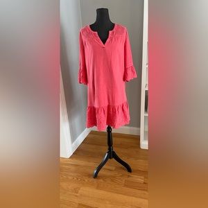 Women’s Vineyard Vines Pink 3/4 sleeve dress, Size 12